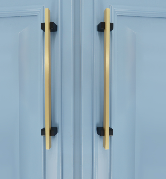 Two Tone Cabinet Knobs and Handles Black & Brass Cabinet Hardware