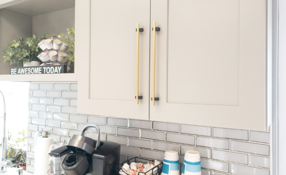 Two Tone Cabinet Knobs and Handles Black & Brass Cabinet Hardware