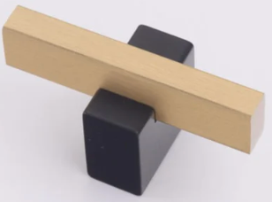 Two Tone Cabinet Knobs and Handles Black & Brass Cabinet Hardware