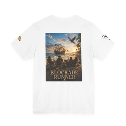 Blockade Runner Skull Pirate Ship Tee