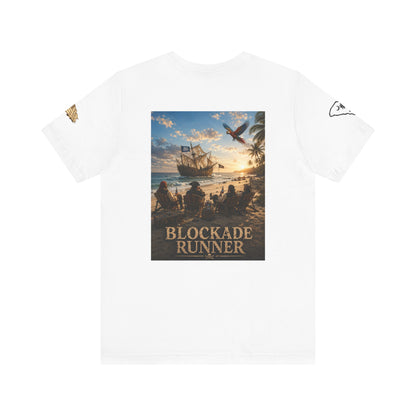 Blockade Runner Skull Pirate Ship Tee