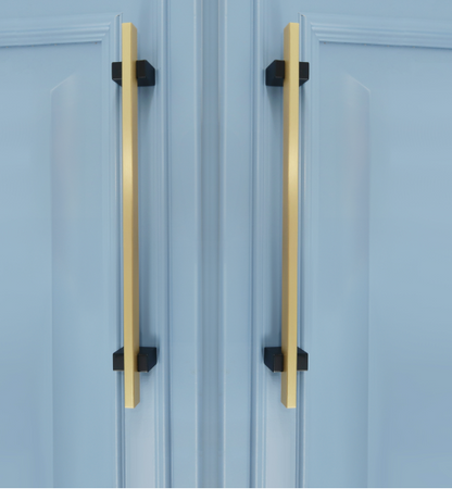 Two Tone Cabinet Knobs and Handles Black & Brass Cabinet Hardware