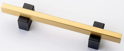Two Tone Cabinet Knobs and Handles Black & Brass Cabinet Hardware