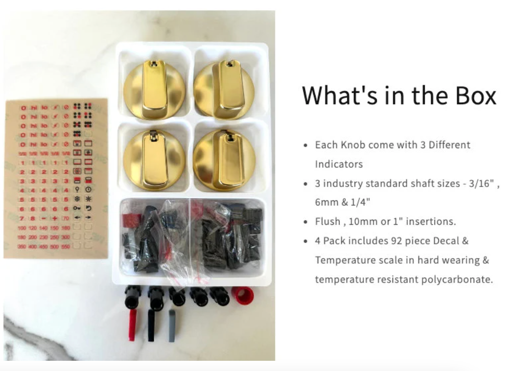 Copy of Black Universal Appliance Knob – Universal Stove Knobs