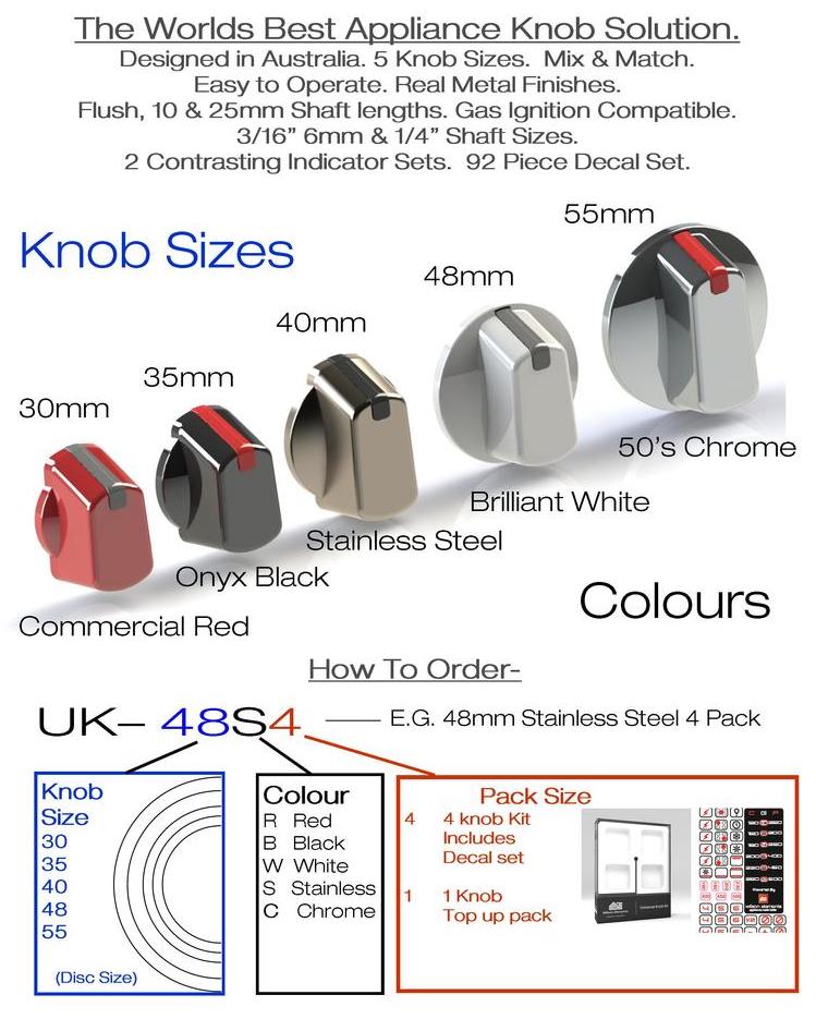 Copy of Black Universal Appliance Knob – Universal Stove Knobs